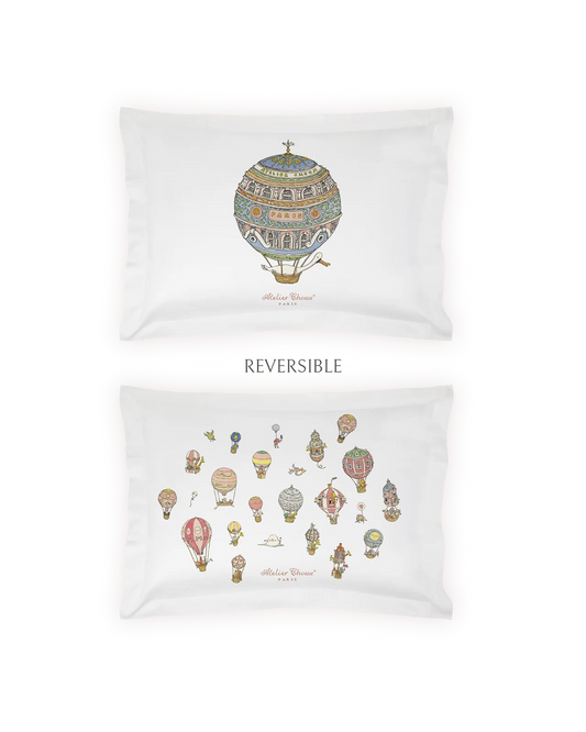Single Bed Pillow Cover - Hot Air Balloons