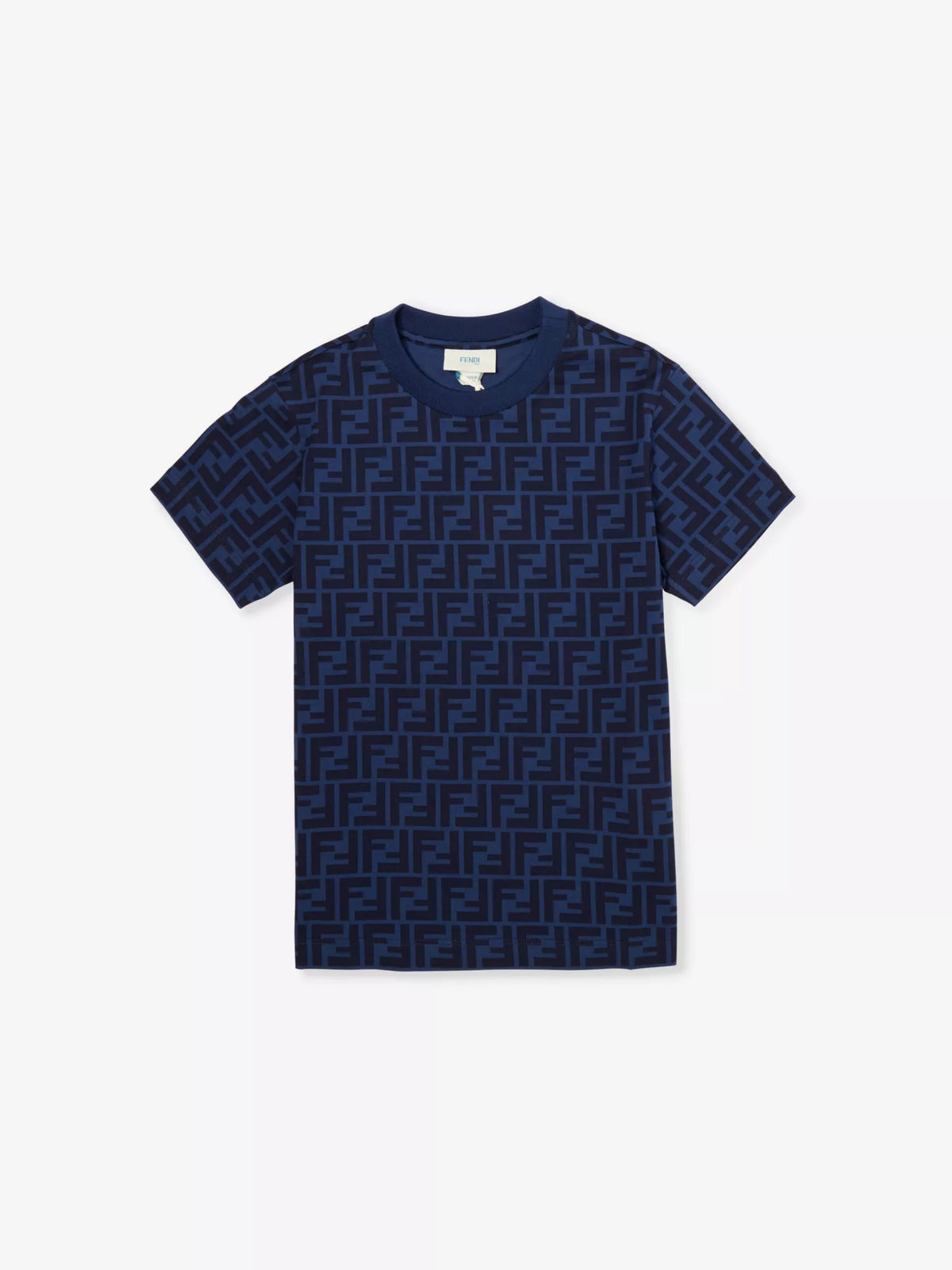 NEW!!! FENDI FF-monogram short-sleeve cotton-jersey T-shirt