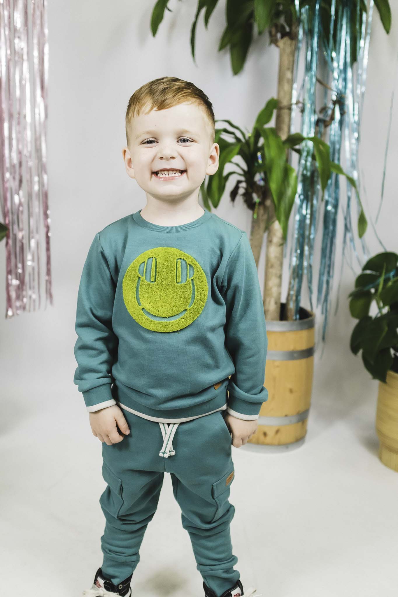 BABYFACE Smiley Sweatshirt&Cargo Sweatpant Set