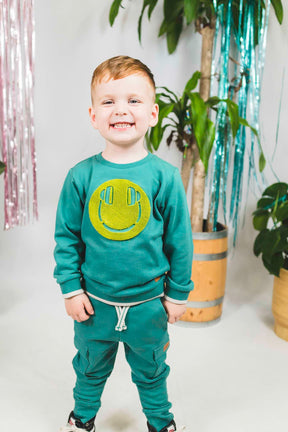 BABYFACE Smiley Sweatshirt&Cargo Sweatpant Set