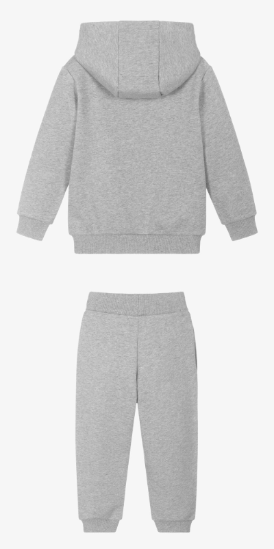 NEW!   Balmain Boys Grey Cotton Hoodie&Joggers set