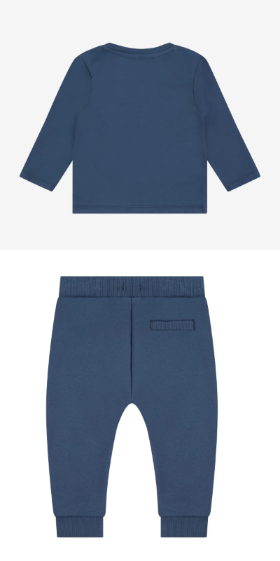 Babyface Dog Blue T-shirt&Sweatpants Set