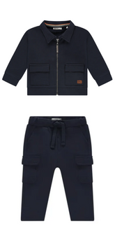 NEW!  Babyface Navy Sweat Zip Jacket&Sweatpants Set