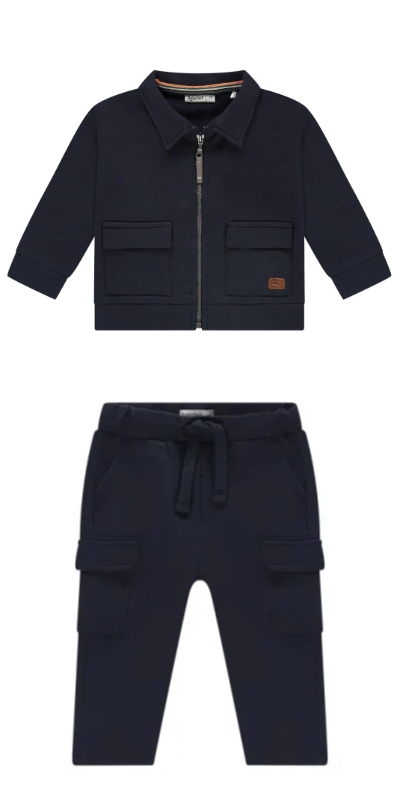 NEW!  Babyface Navy Sweat Zip Jacket&Sweatpants Set