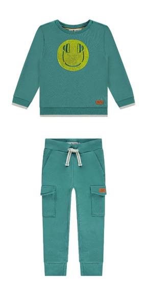 BABYFACE Smiley Sweatshirt&Cargo Sweatpant Set