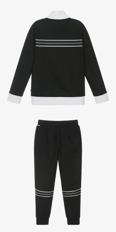 NEW!    BOSS Boys Black Jersey Zip-Up Top& Joggers set