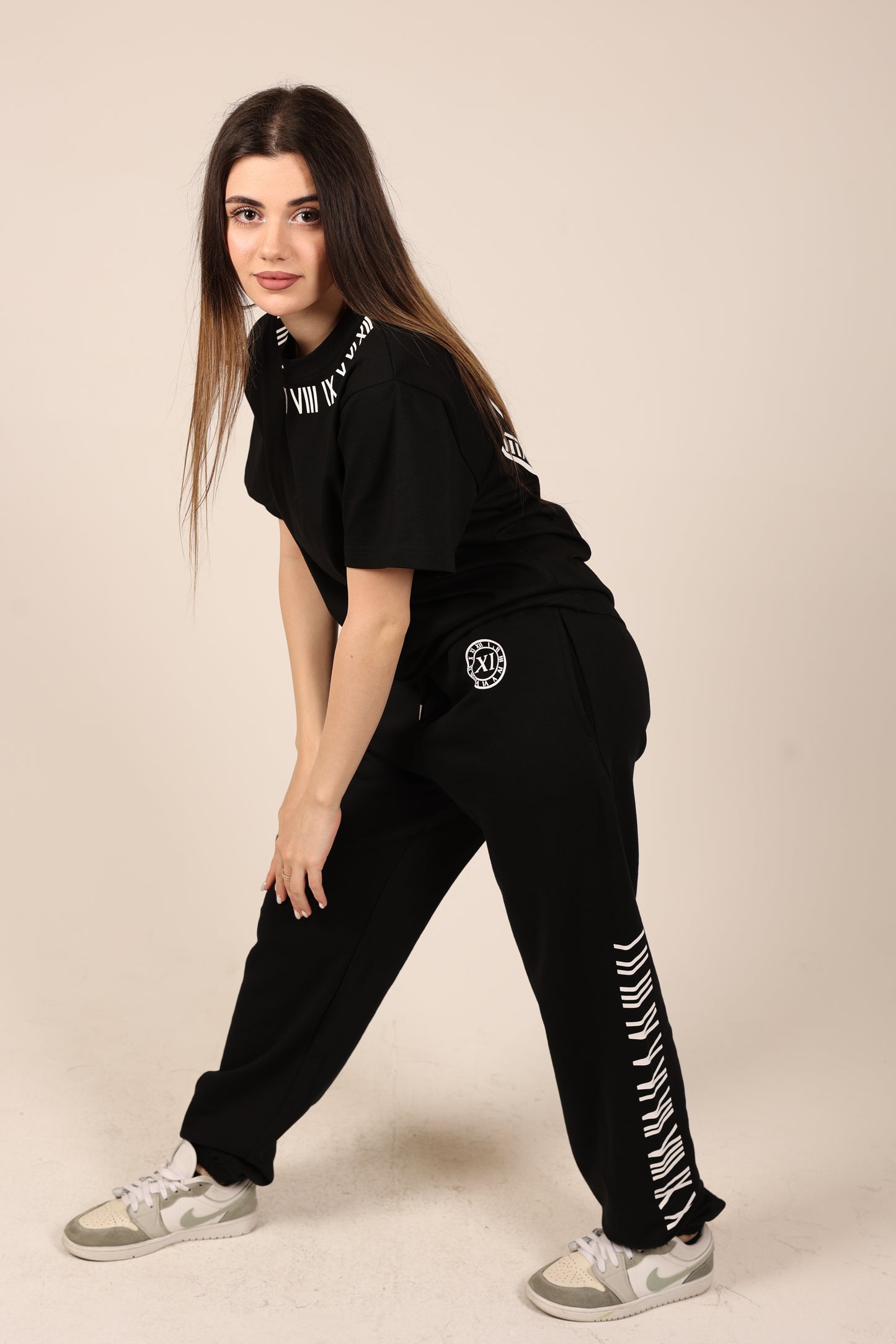 ANRI Roman Numeral Black joggers (Kids& Adults)