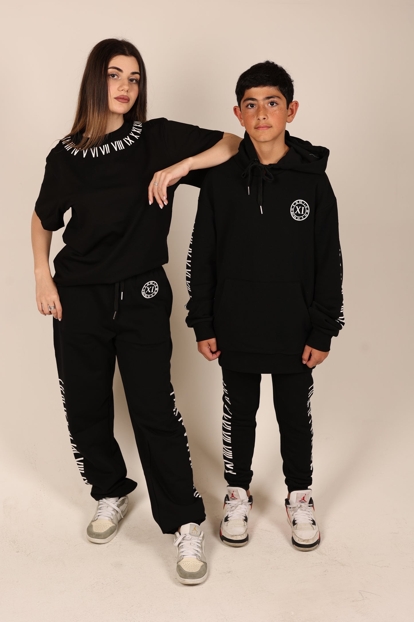 ANRI Roman Numeral Black Hoodie (Kids& Adults)