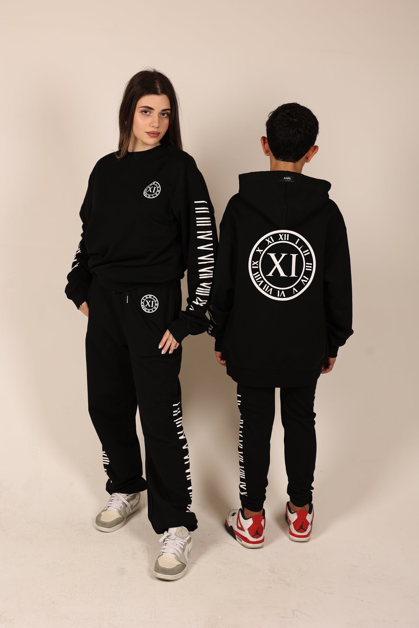 ANRI Roman Numeral Black Hoodie (Kids& Adults)