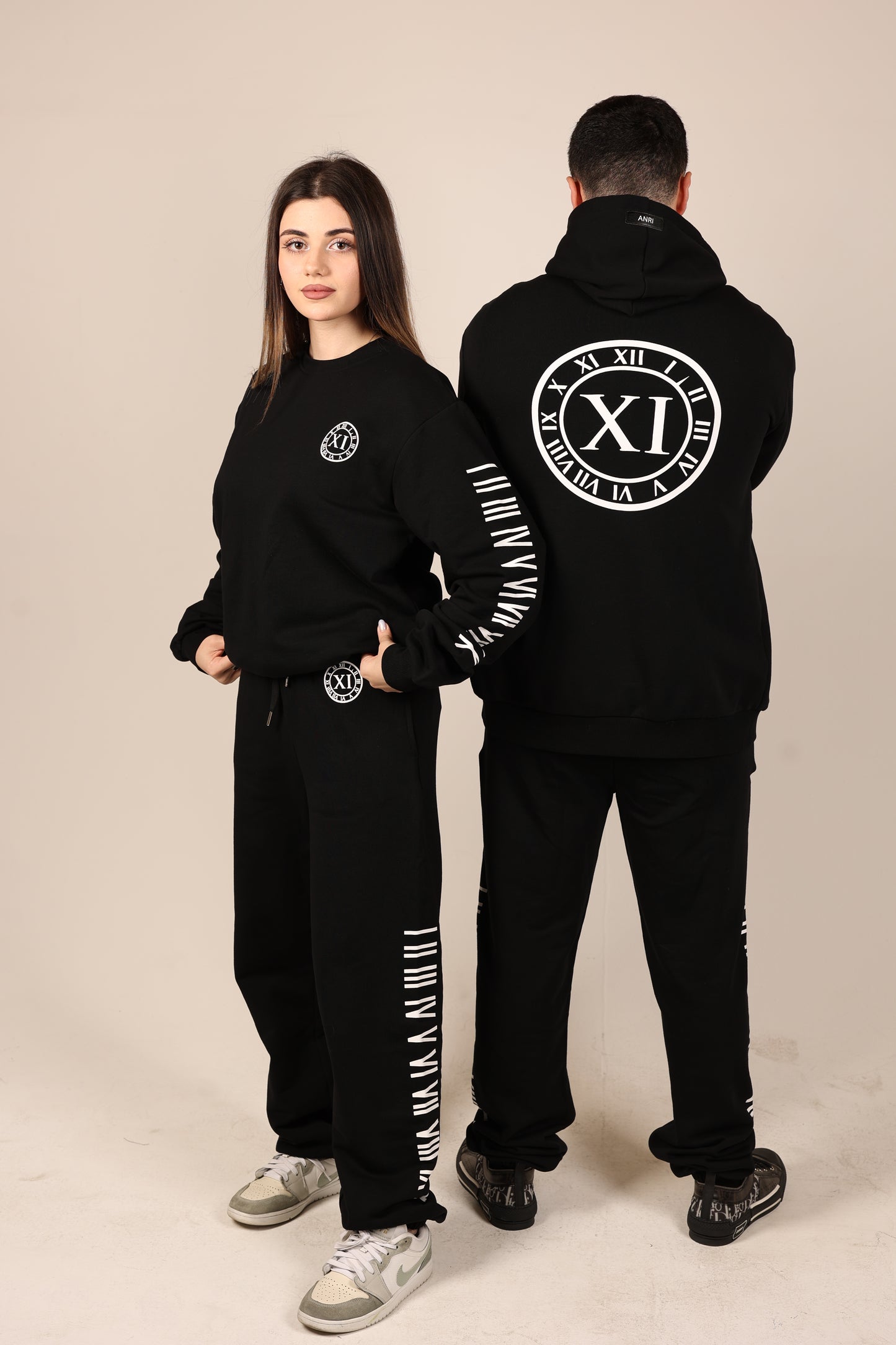 ANRI Roman Numeral Black joggers (Kids& Adults)