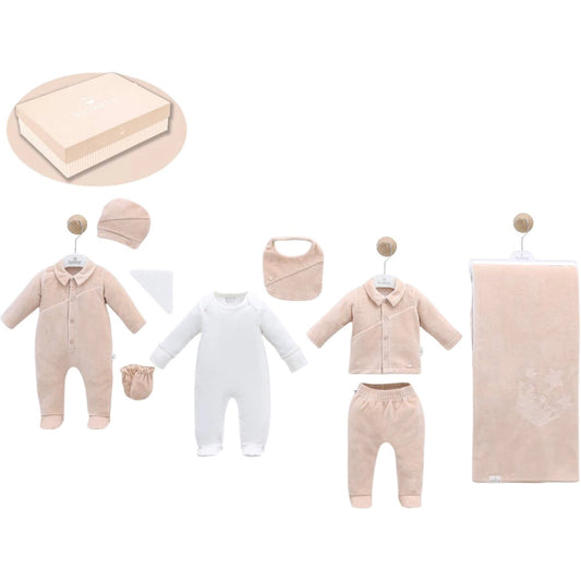 LeoKing 9-Piece Newborn Set - Beige