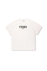 Fendi Kids Logo Printed Crewneck T-Shirt