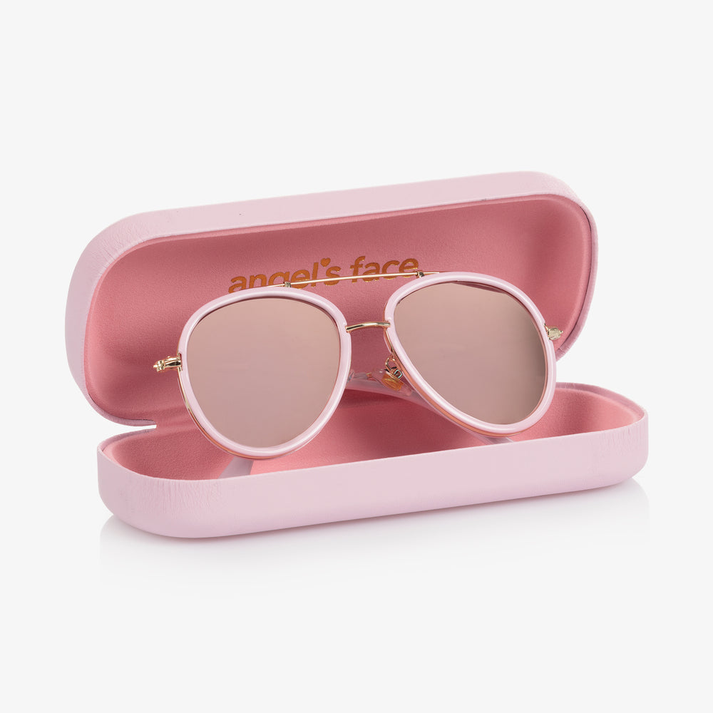 Angel's Face Girls Pink Aviator Sunglasses