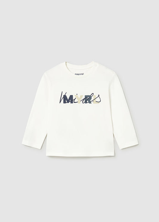 Mayoral - Baby Cream “Letters” Shirt