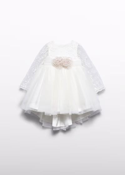 Abel & Lula - Baby Girl Embroidered Tulle Dress