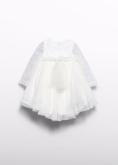 Abel & Lula - Baby Girl Embroidered Tulle Dress