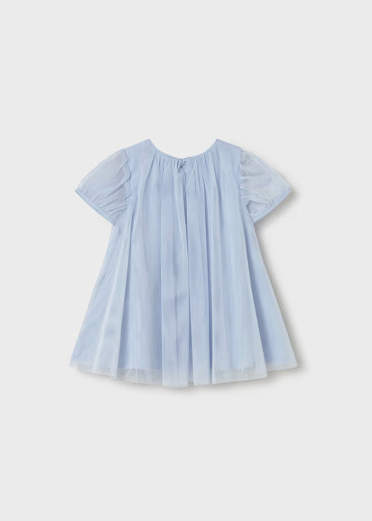 Mayoral 1917 Blue Dress And Bag 3y