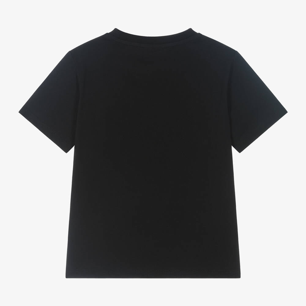 NEW!   Balmain Black Cotton Embroidered Logo T-Shirt