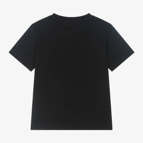 Balmain Black Cotton Embroidered Logo T-Shirt