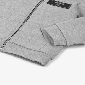 Balmain Boys Grey Cotton Zip-Up Top&Buttom Set