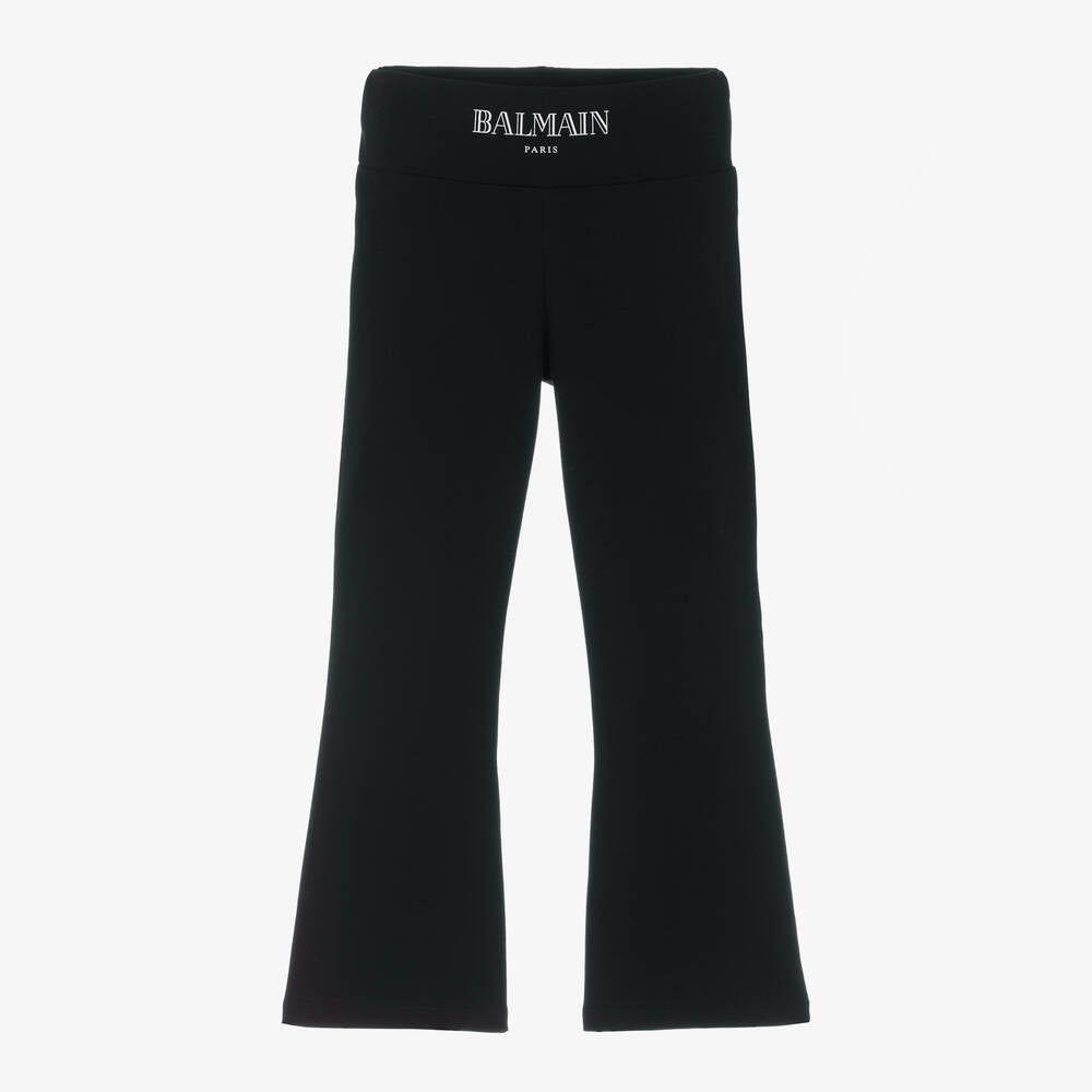 Balmain Girls Black Flared Leggings