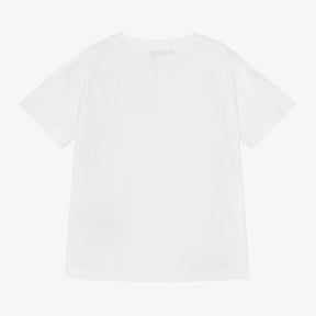 Balmain White Cotton Embroidered T-Shirt