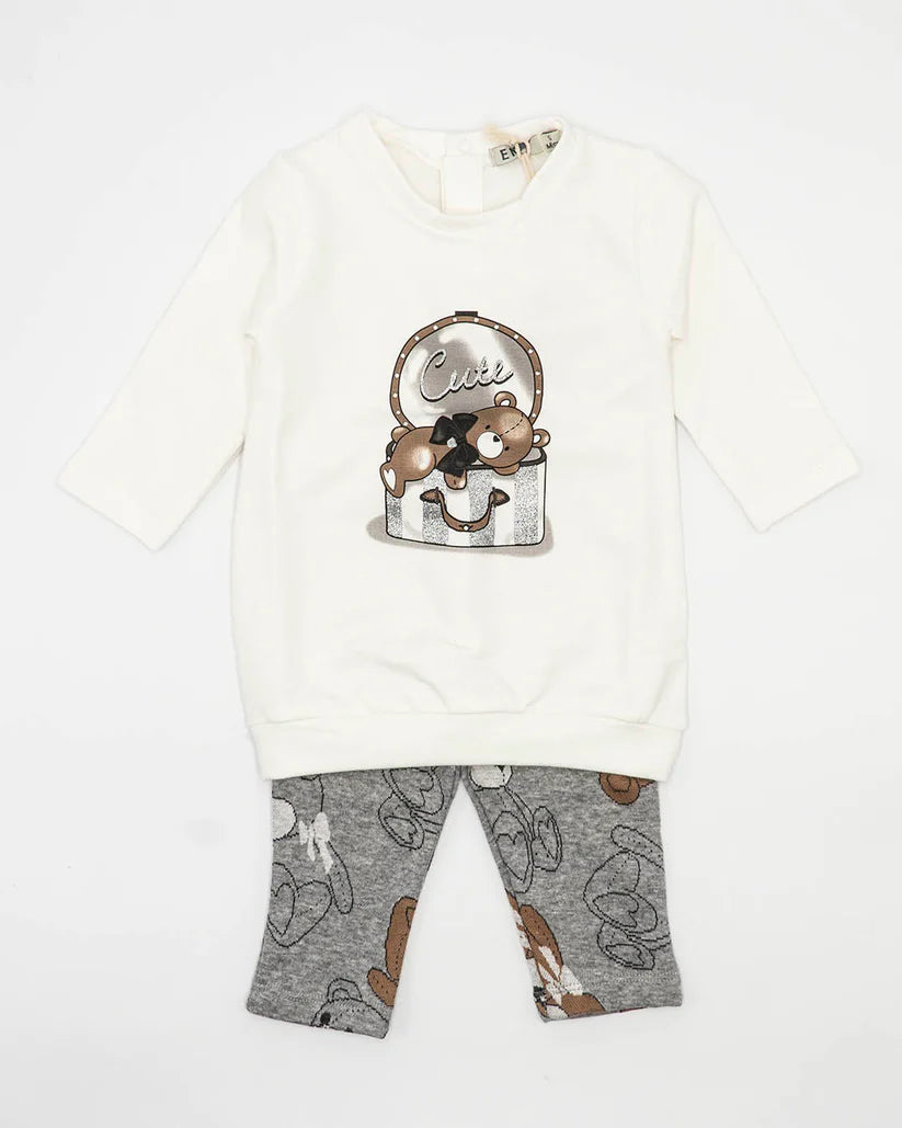 EMC Teddy Bear Mini Dress with Leggings