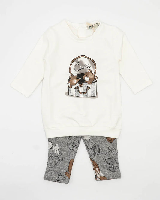 EMC Teddy Bear Mini Dress with Leggings