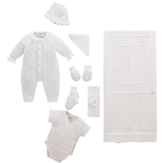 LeoKing 7-Piece Newborn Set - White