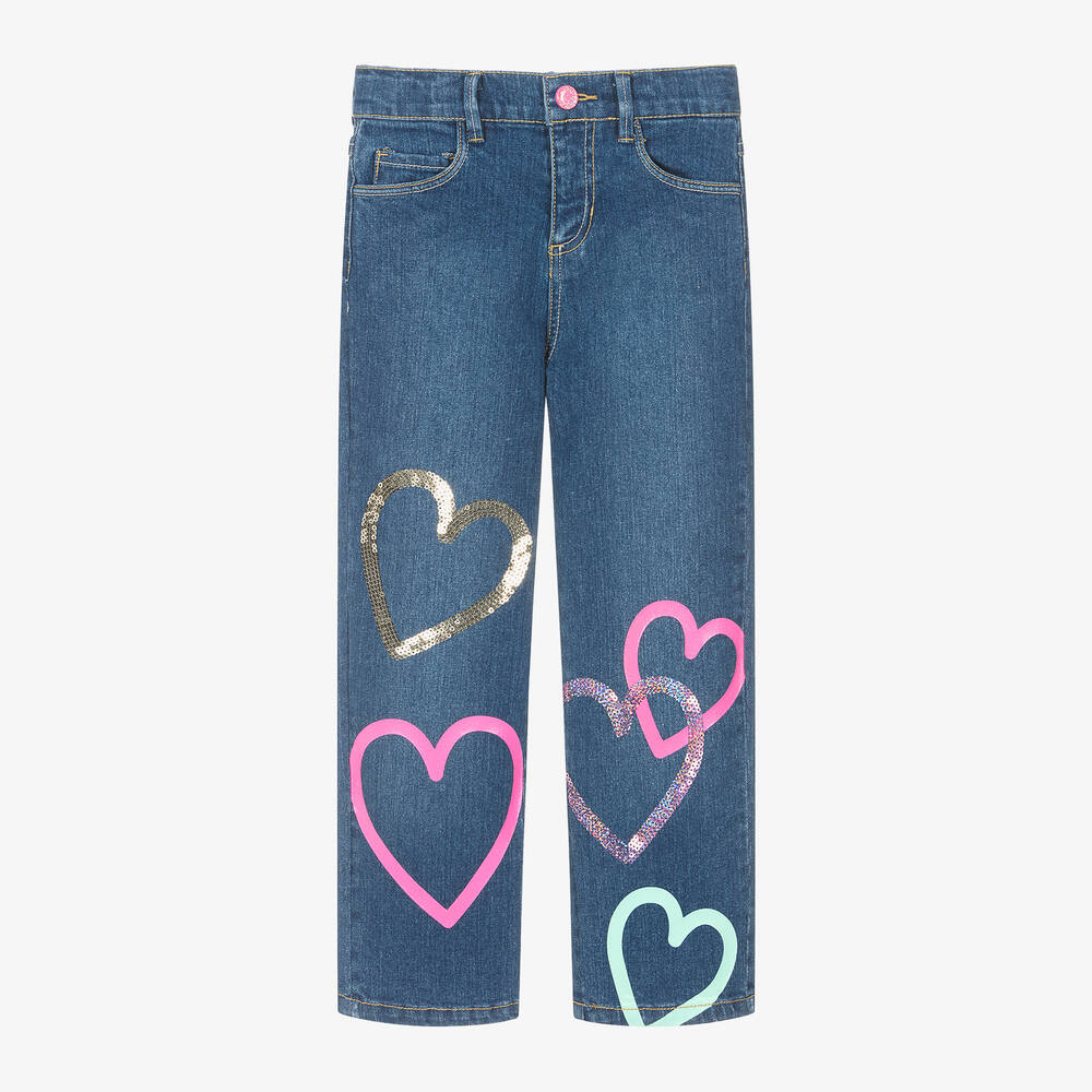 NEW!   Billieblush Girls Blue Denim Straight-Leg Jeans