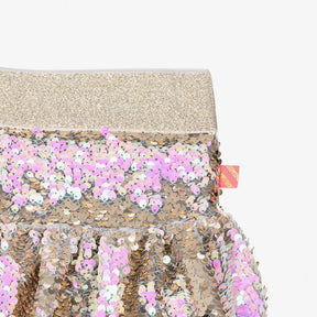 NEW!    Billieblush Girls Gold Reversible Sequin Skirt