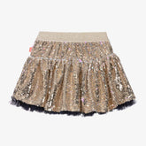 NEW!    Billieblush Girls Gold Reversible Sequin Skirt