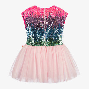 Billieblush Girls Pink Sequin & Tulle Dress