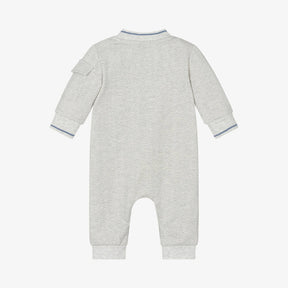 NEW!     BOSS Baby Boys Grey Cotton Romper