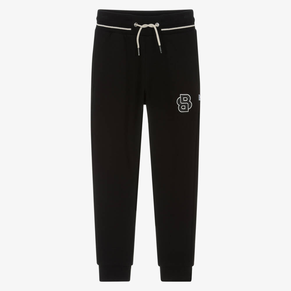 NEW!! BOSS Black Cotton Joggers – Monogram Logo