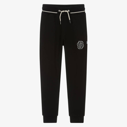 NEW!! BOSS Black Cotton Joggers – Monogram Logo
