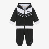 BOSS Boys Black Jersey Tracksuit