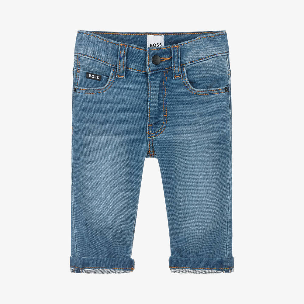 NEW!     BOSS Boys Blue Denim Regular Fit Jeans