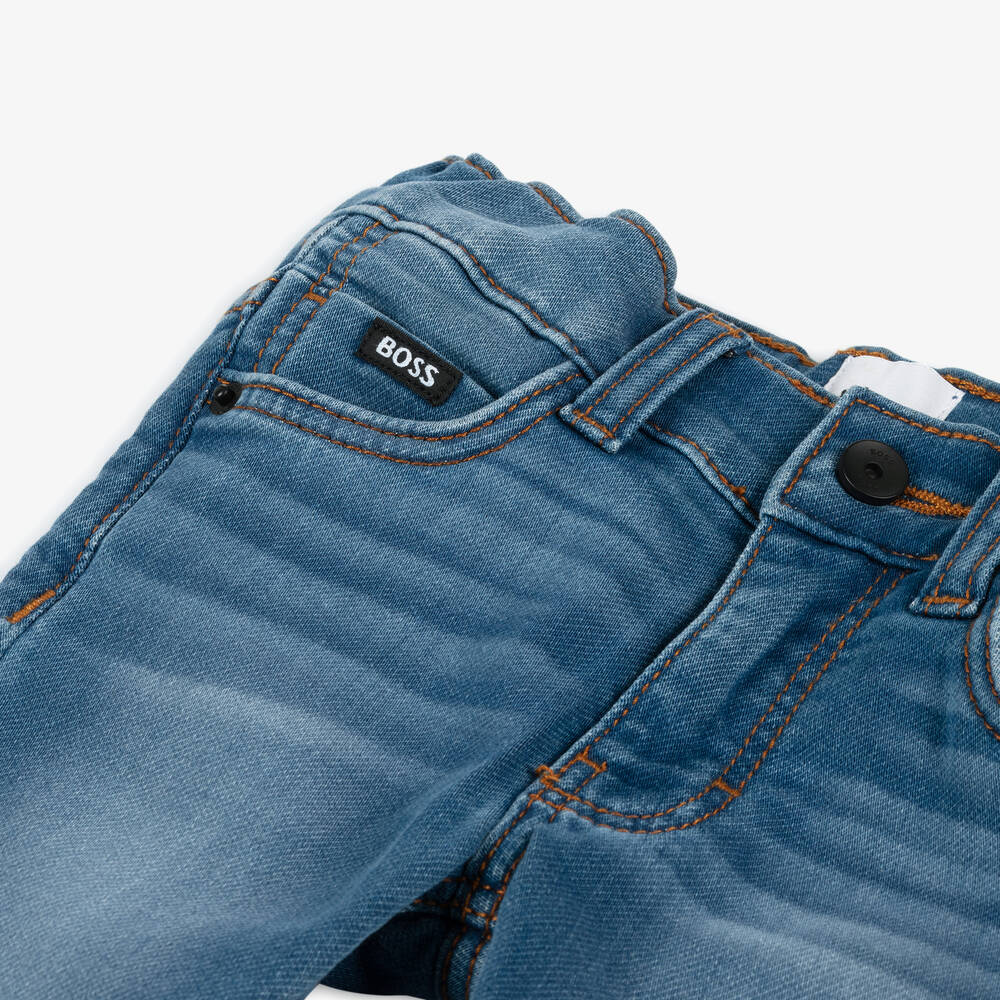 NEW!     BOSS Boys Blue Denim Regular Fit Jeans