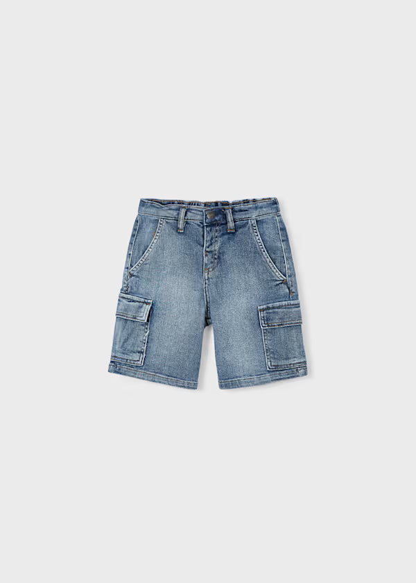 Mayoral - Boy Cargo Denim Shorts