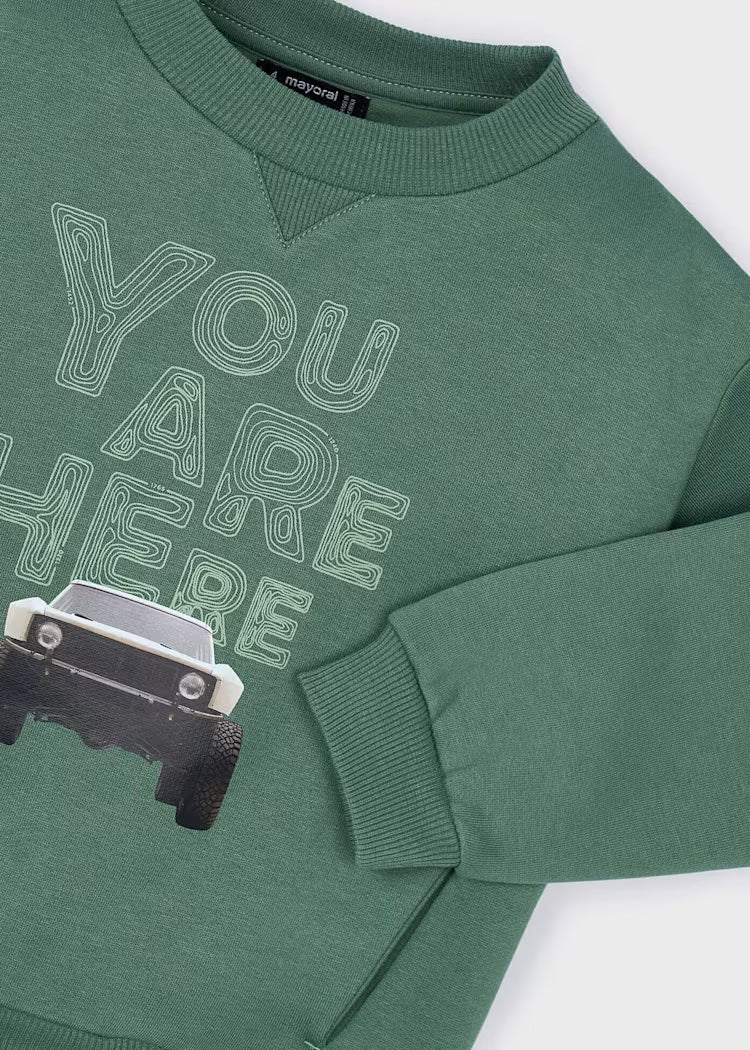 Mayoral - Boy Printed Sweatshirt – Spruce
