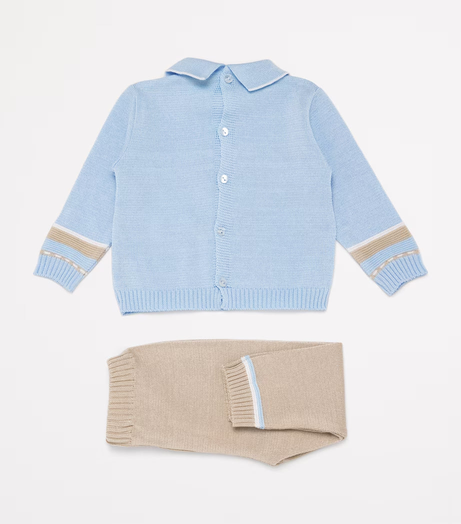 Bimbalo Cotton Collared Top And Leggings Set