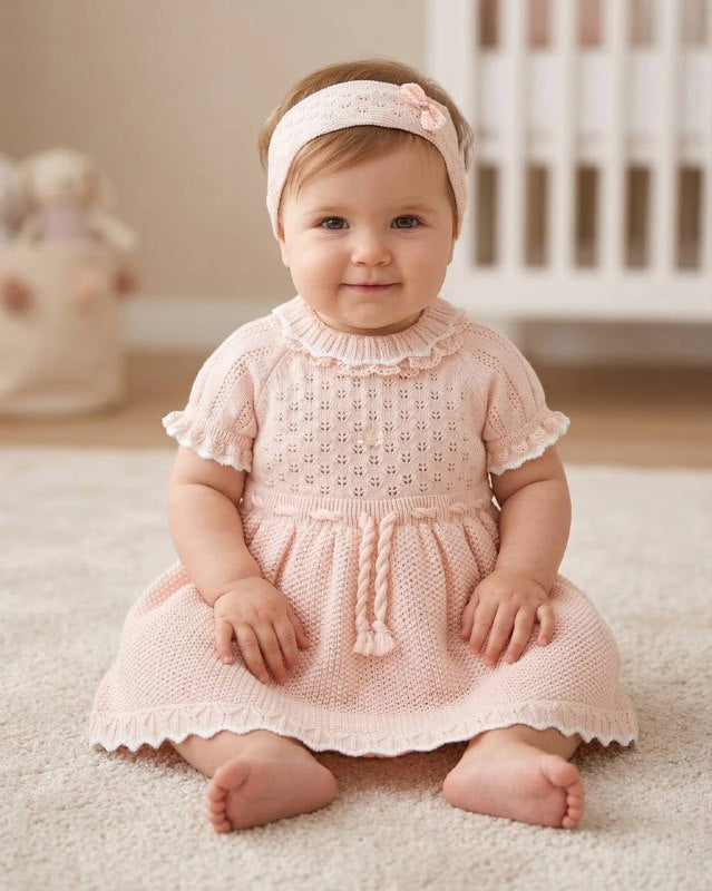 Leo King - Baby Girl Peach Dress Set