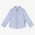 Emporio Armani Baby Boys Blue Cotton Check Shirt