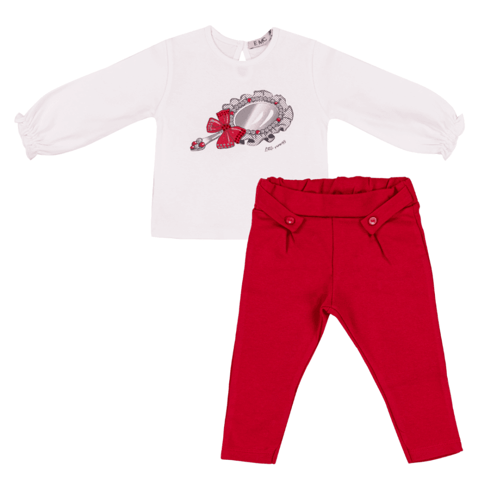 EMC Baby Girl Red Trouser Set