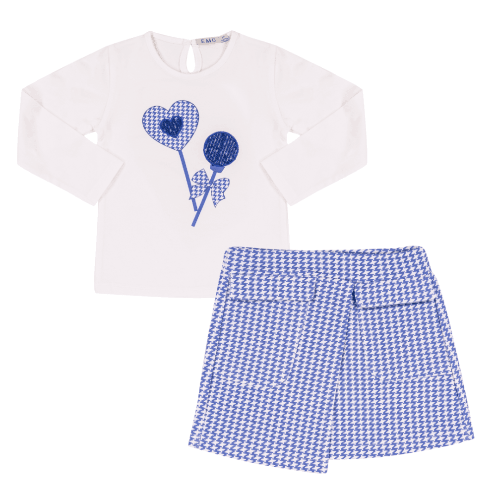 EMC Girls Royal Blue Skort Set