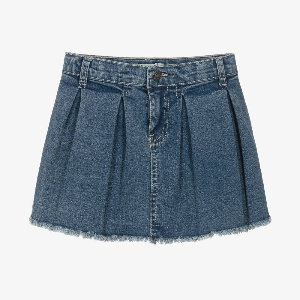 EMC Girls Blue Denim Pleated Skirt