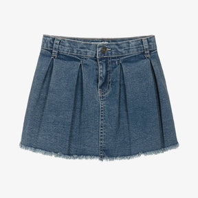 EMC Girls Blue Denim Pleated Skirt