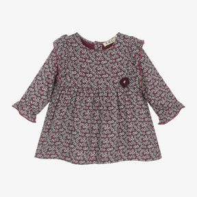 EMC Girls Burgundy Red Floral Viscose Dress