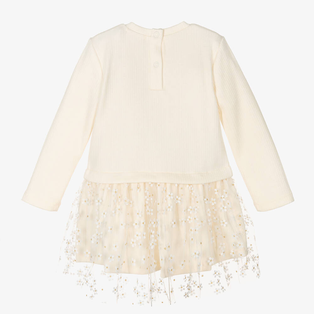 EMC Girls Ivory Daisy Tulle Dress